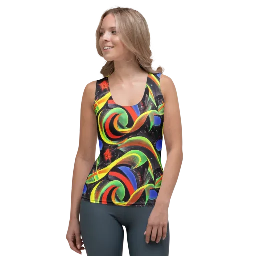 Tenggren Whirl on a Women's Tank Top