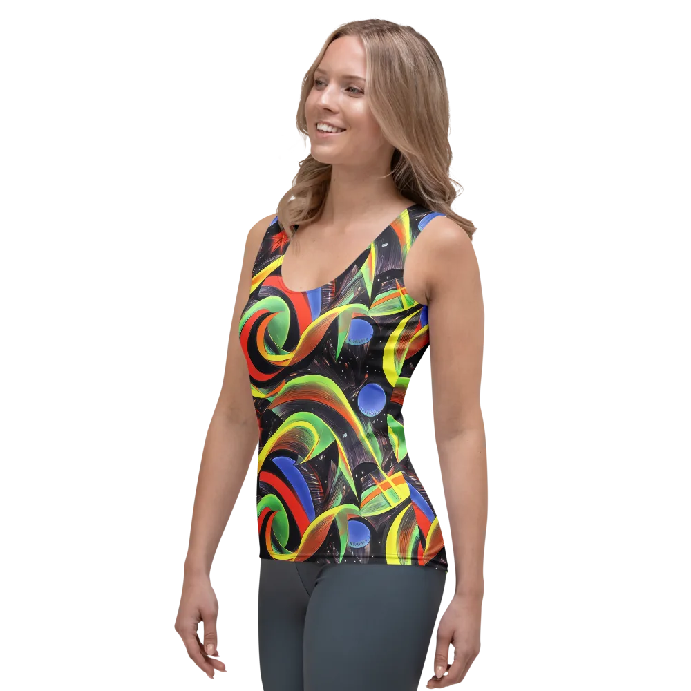 Tenggren Whirl on Women's Tank Top — Left Front