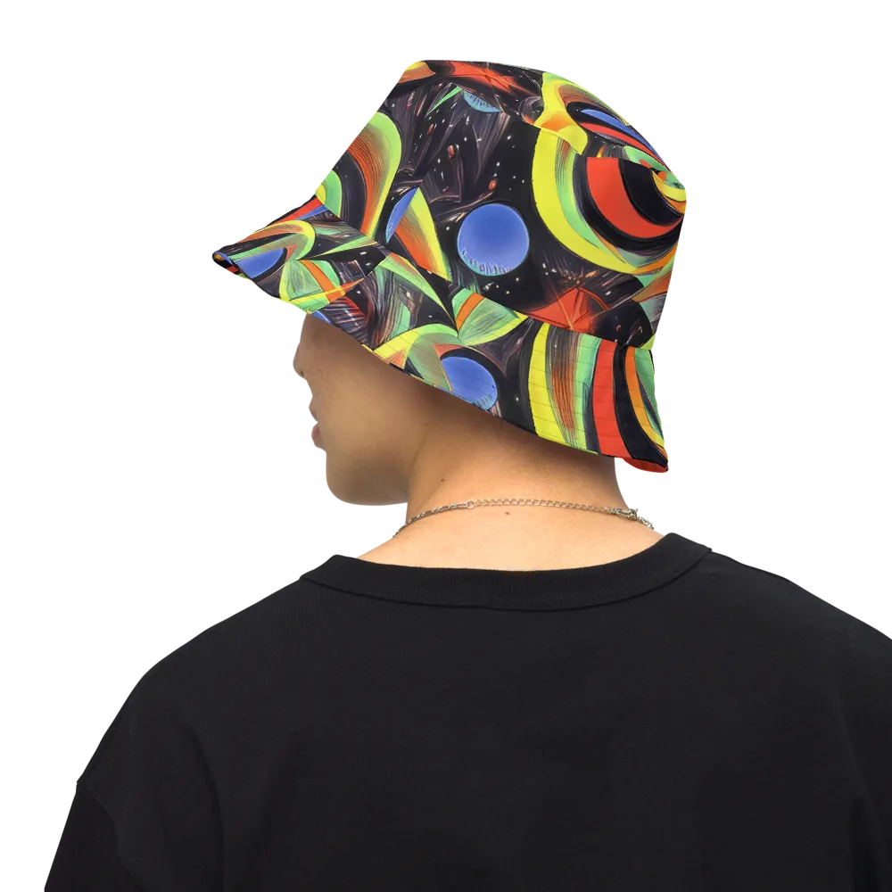 Tenggren Whirl on Reversible Bucket Hat — Back Inside
