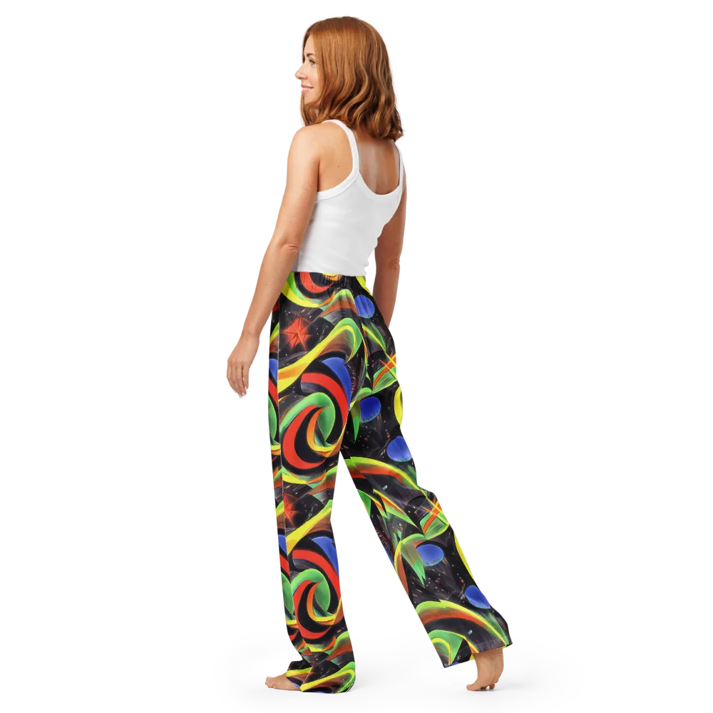 Tenggren Whirl on Women's Pajama Pants — Back