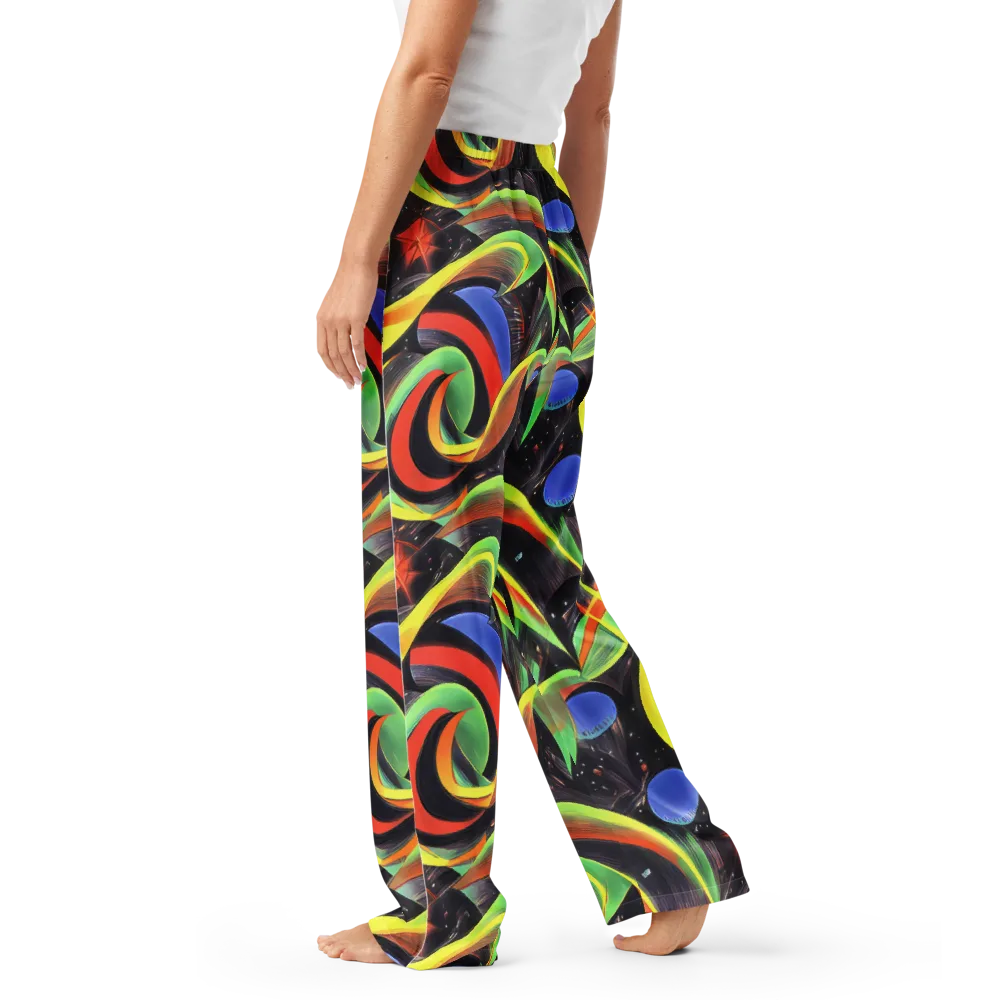 Tenggren Whirl on Women's Pajama Pants — Left