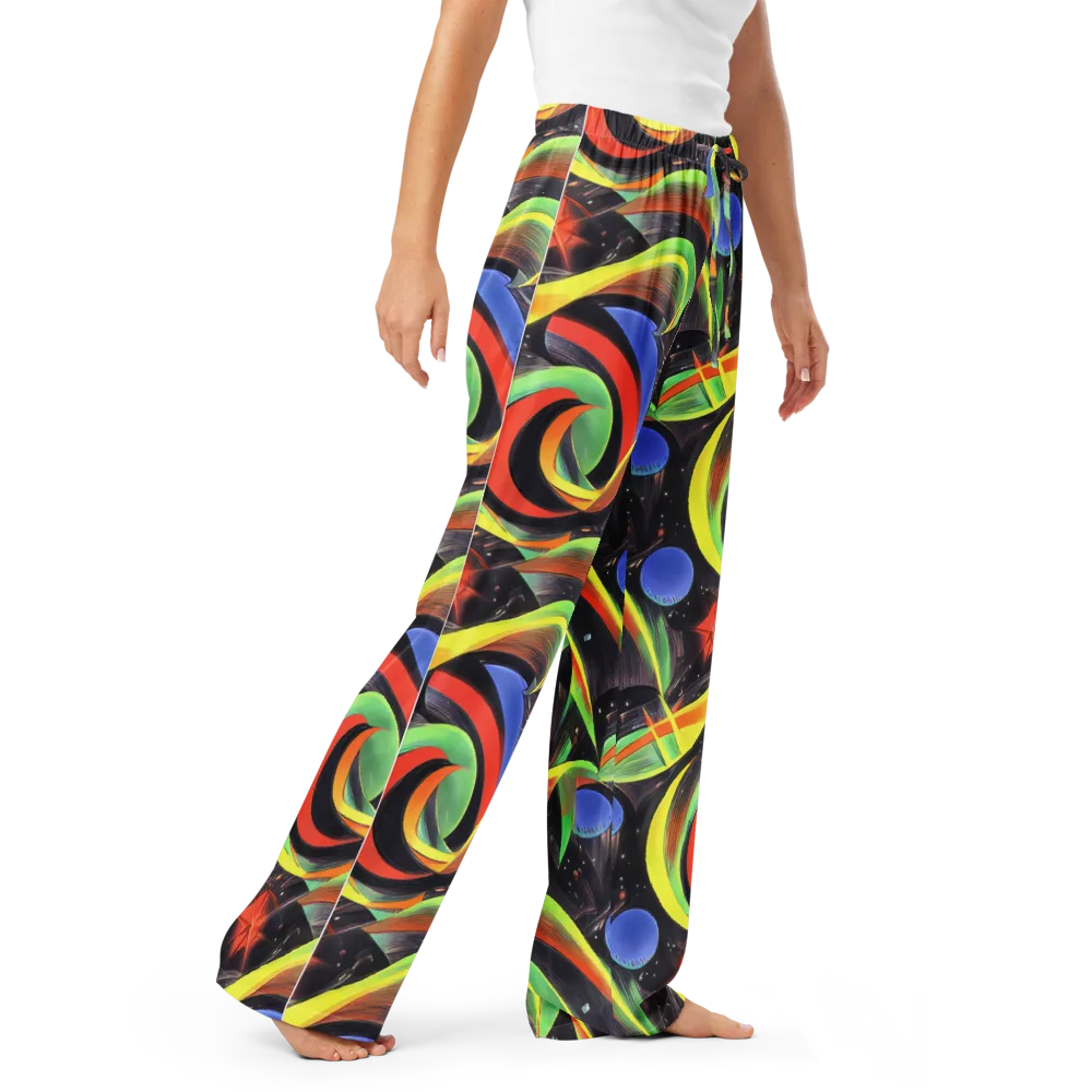 Tenggren Whirl on Women's Pajama Pants — Right Front