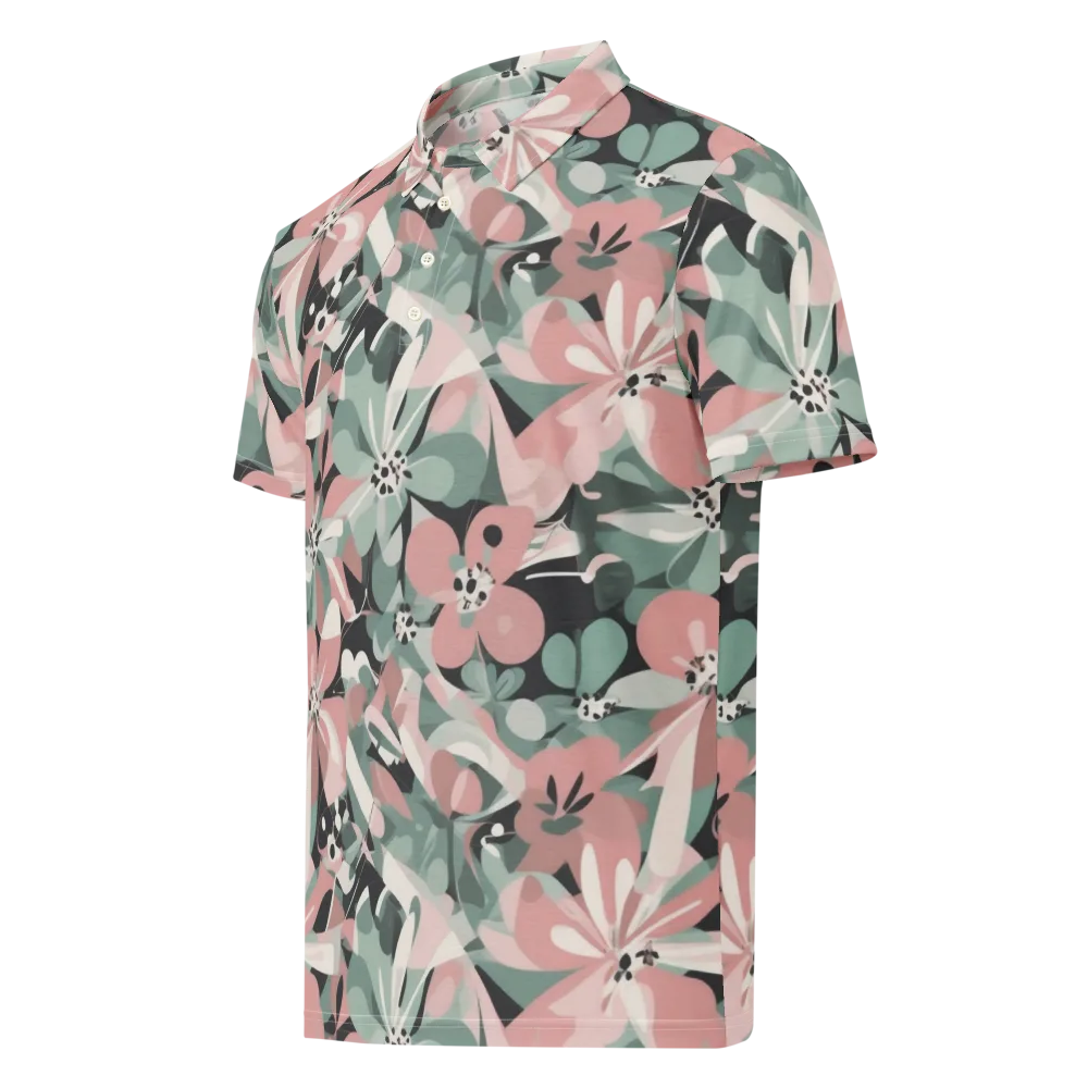 Petal Mirage on Men's Slim Fit Polo Shirt — Left Front