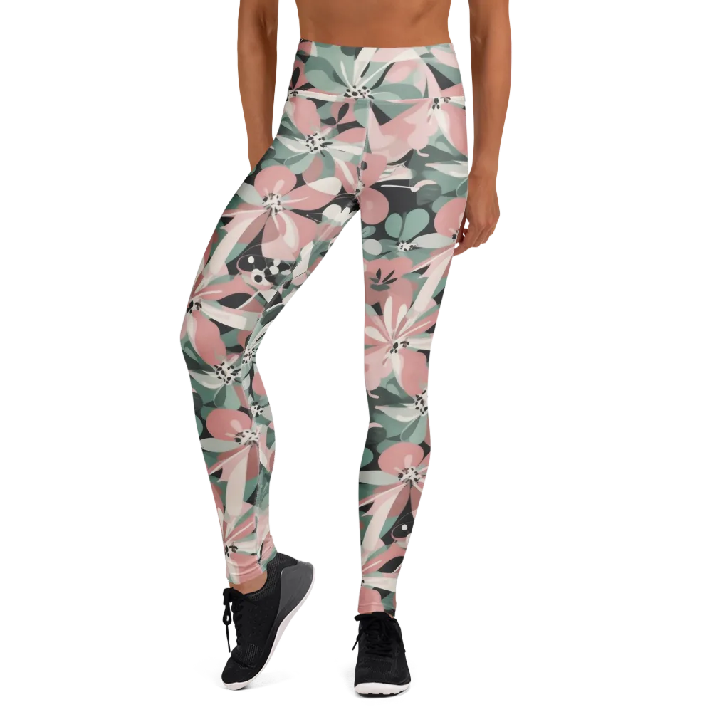 Petal Mirage on Yoga Leggings — Front