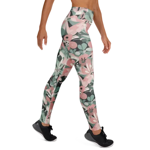 Petal Mirage on a Yoga Leggings