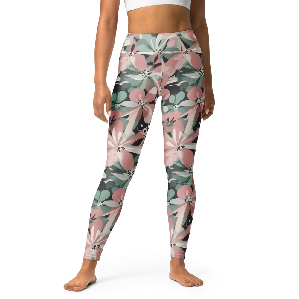 Petal Mirage on Yoga Leggings — Front