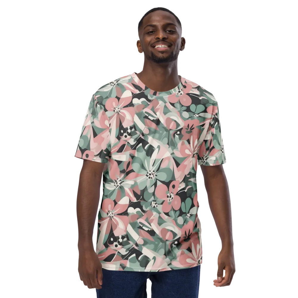 Petal Mirage on Men's Crew Neck T-Shirt — Front