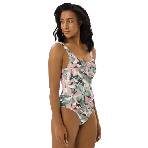 Petal Mirage on a One-Piece Swimsuit