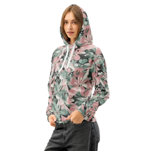 Petal Mirage on a Cotton Hoodie