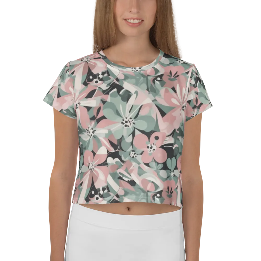 Petal Mirage on Crop Tee — Front