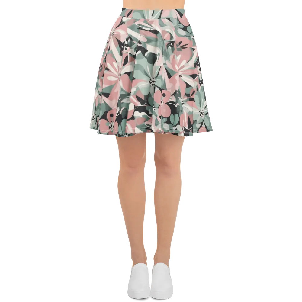 Petal Mirage on Skater Skirt — Front