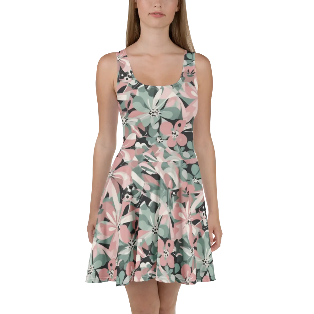 Petal Mirage on Skater Dress — Front