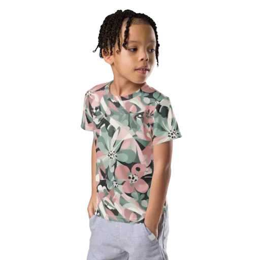 Petal Mirage on a Kids Crew Neck T-Shirt