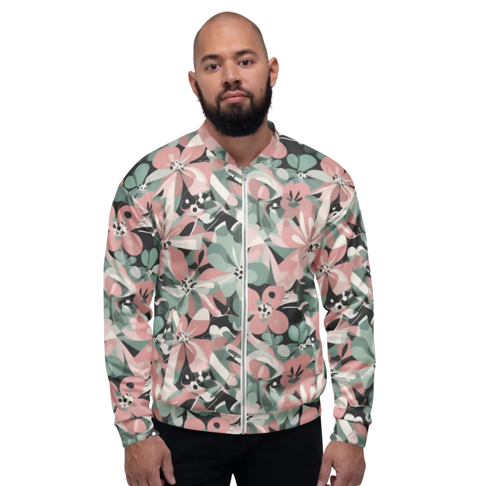Petal Mirage on Bomber Jacket — Front