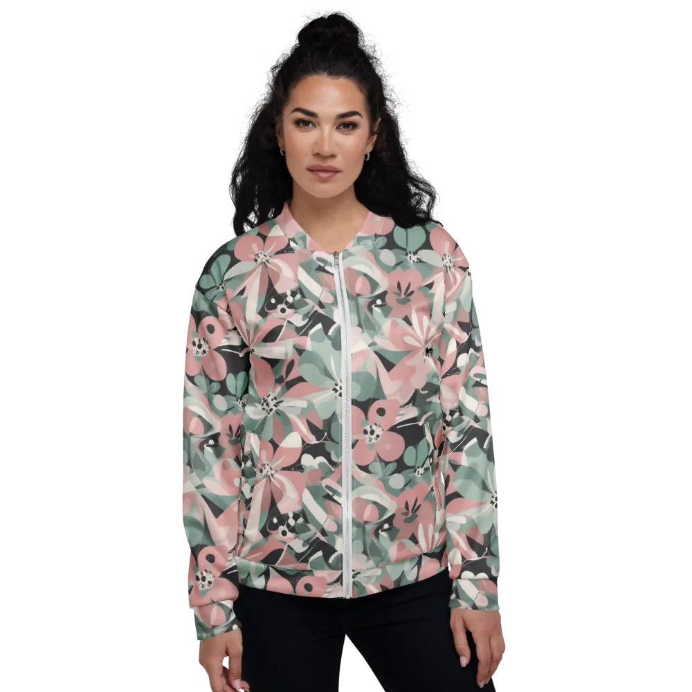 Petal Mirage on Bomber Jacket — Front