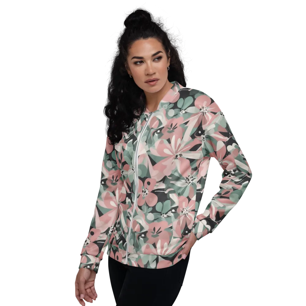 Petal Mirage on Bomber Jacket — Left