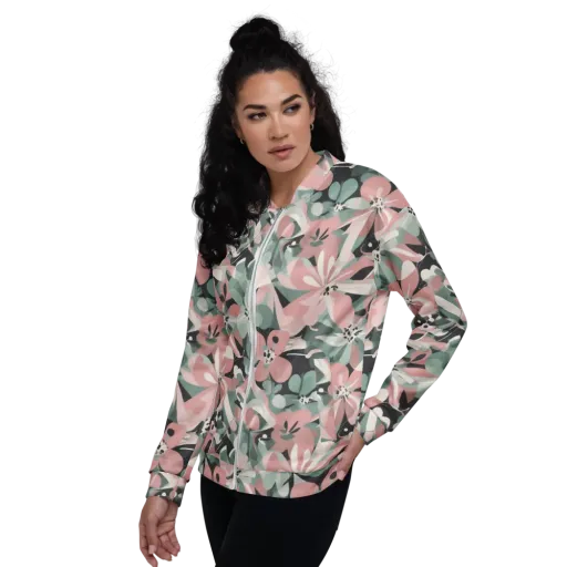 Petal Mirage on a Bomber Jacket