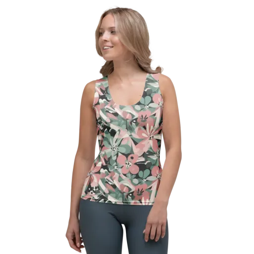 Petal Mirage on a Women's Tank Top