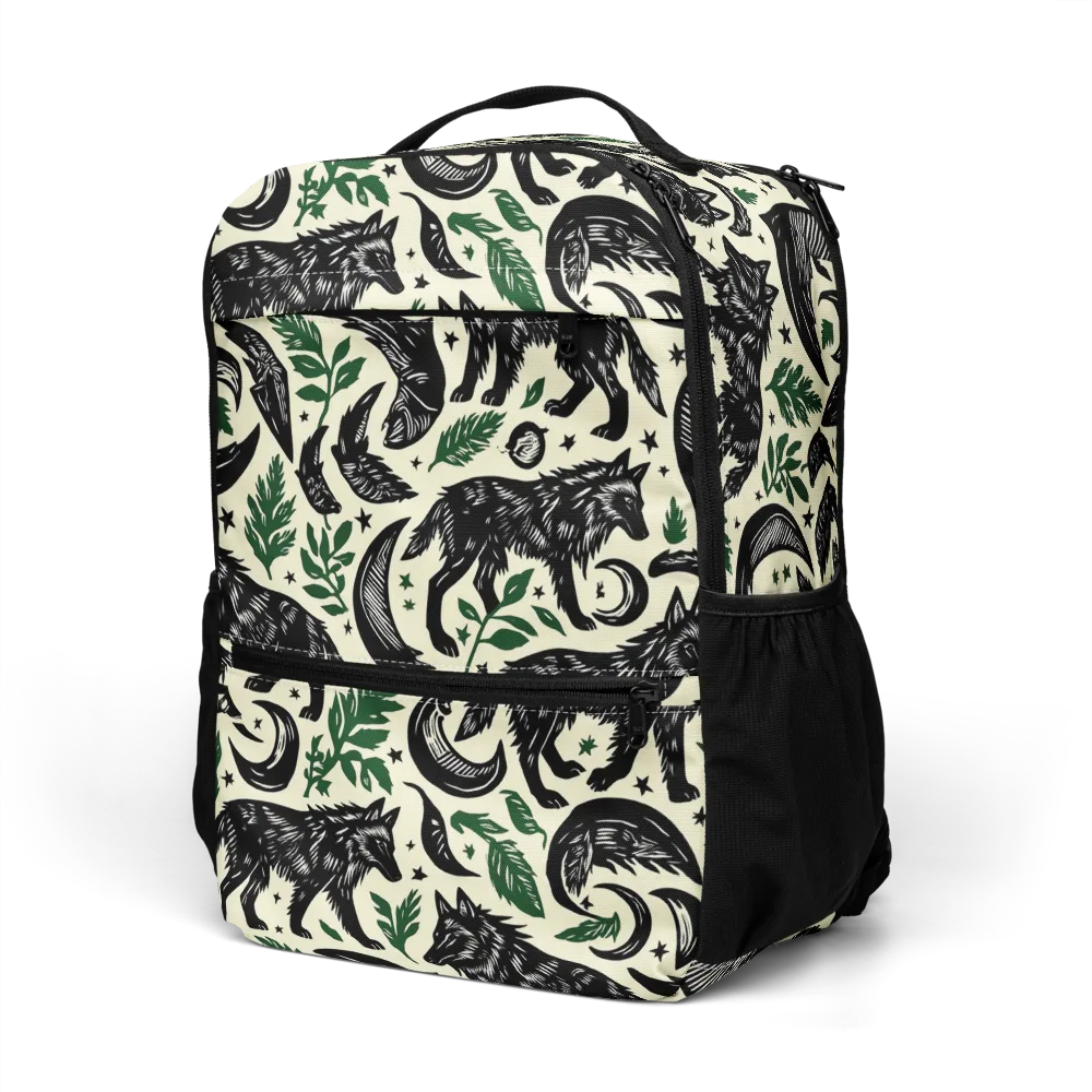 Midnight Foxglove on Utility Backpack — Left Front