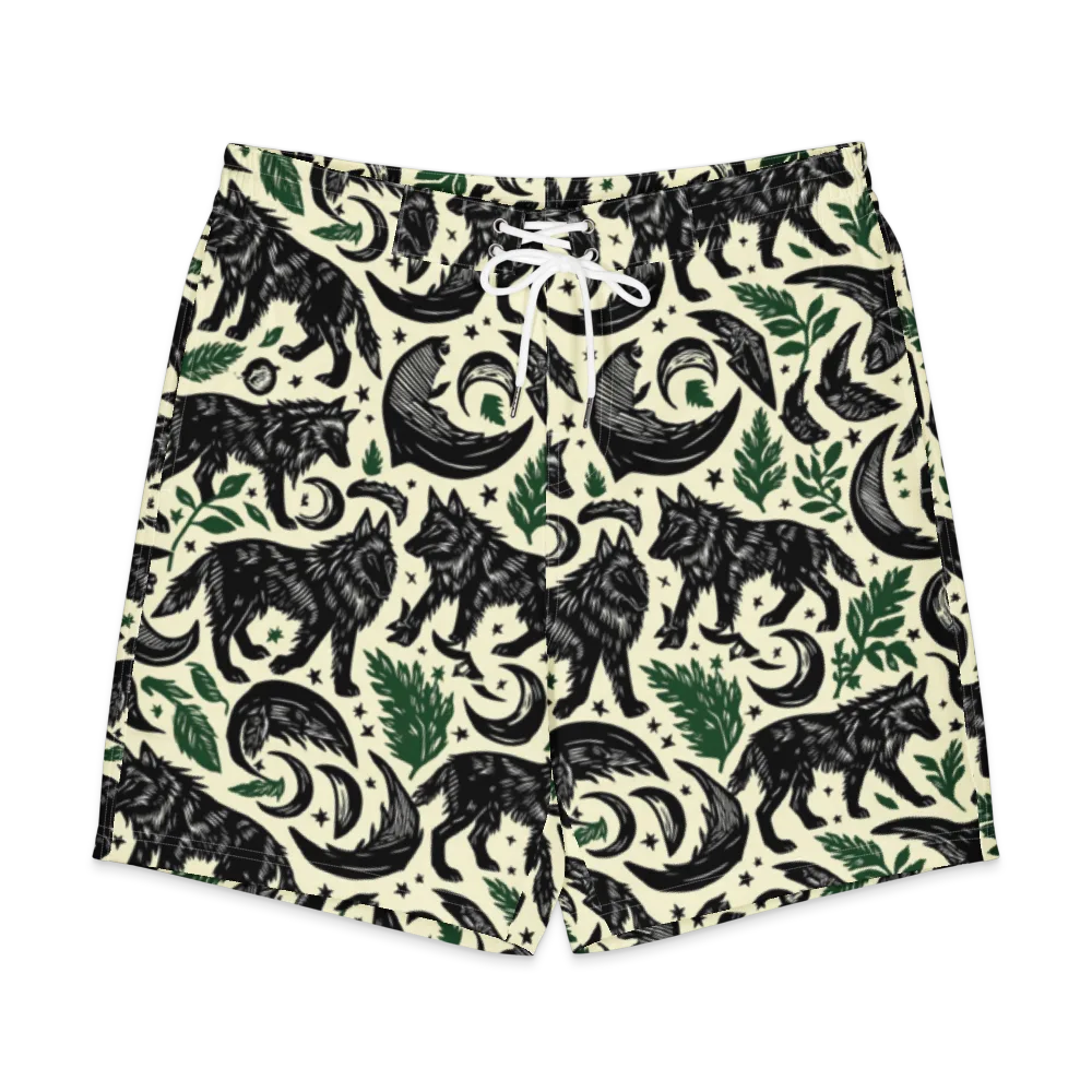 Midnight Foxglove on Men's Board Shorts — Front