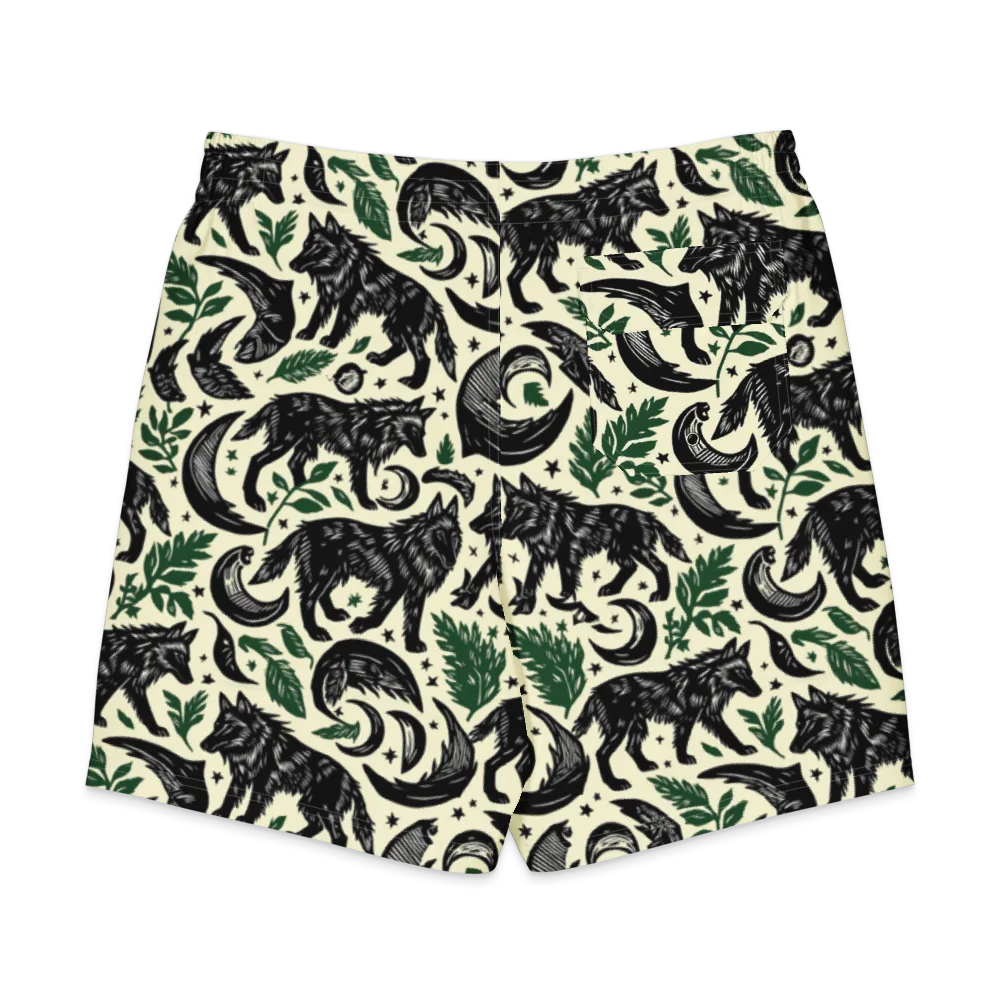Midnight Foxglove on Men's Board Shorts — Back
