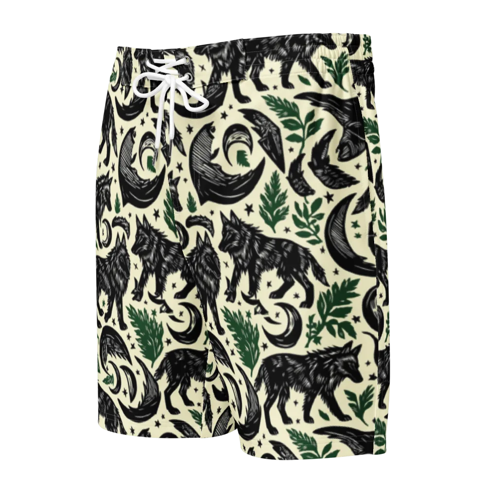 Midnight Foxglove on Men's Board Shorts — Front