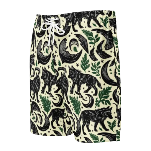Midnight Foxglove on a Men's Board Shorts