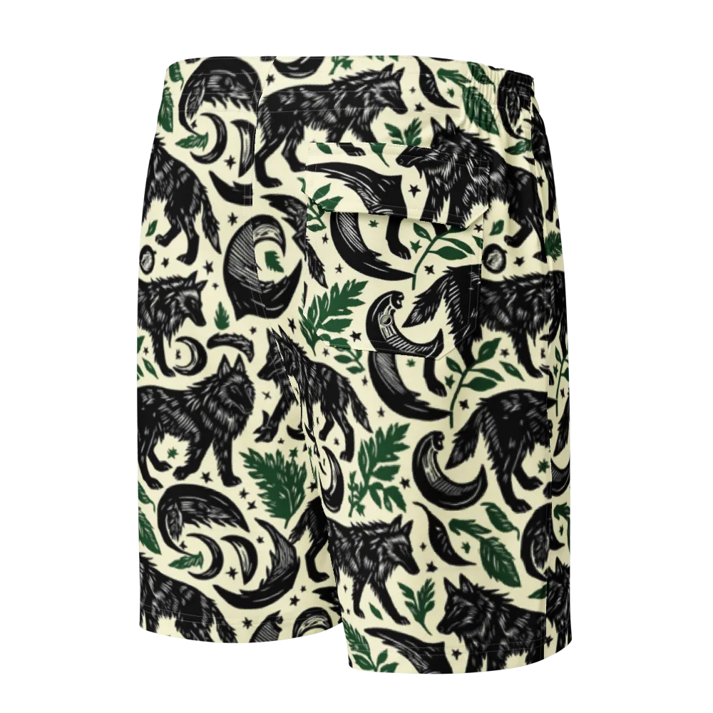 Midnight Foxglove on Men's Board Shorts — Back