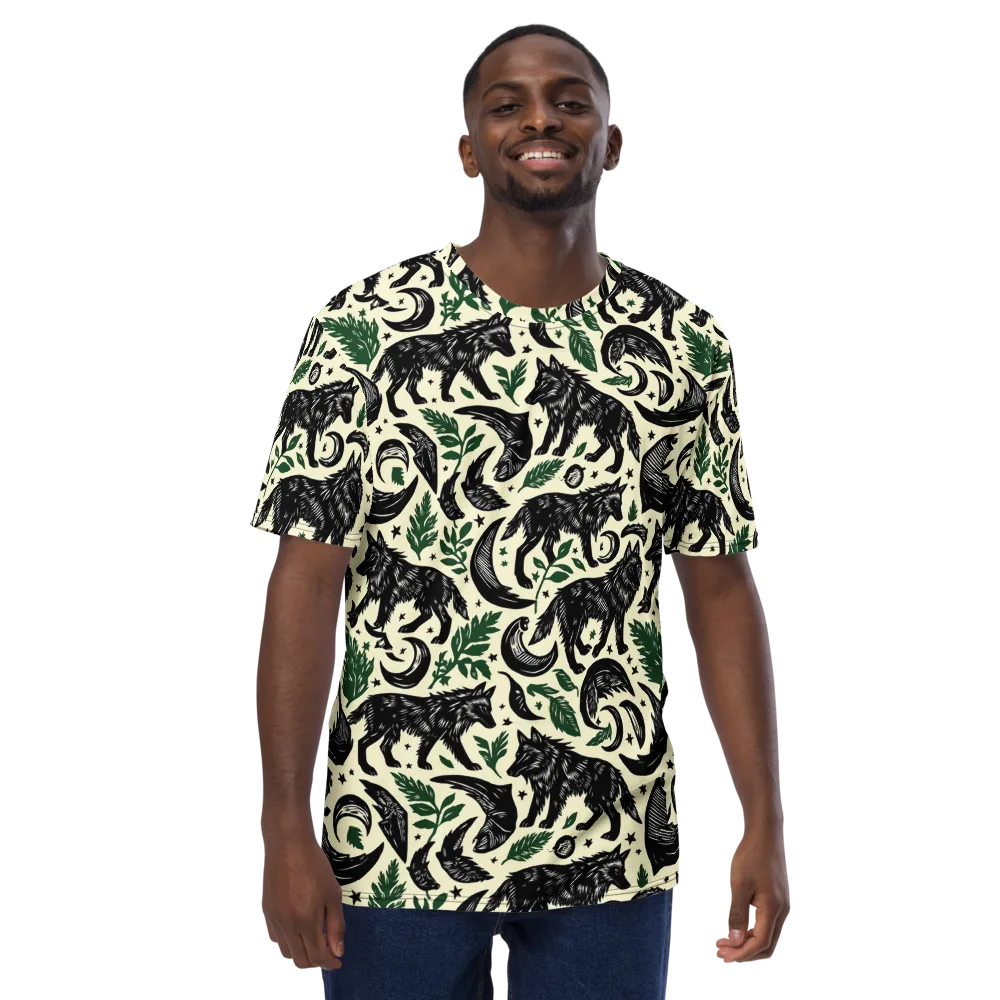 Midnight Foxglove on Men's Crew Neck T-Shirt — Front
