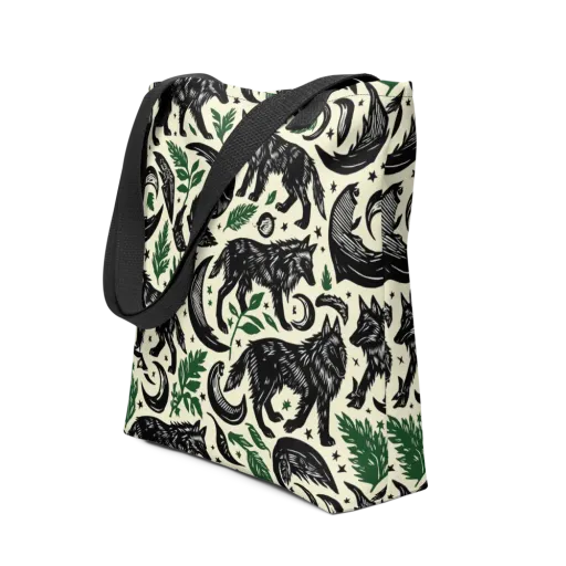 Midnight Foxglove on a Tote Bag