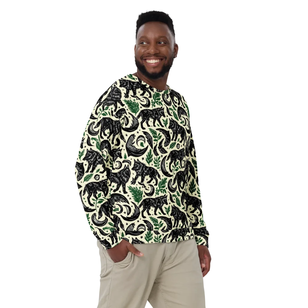 Midnight Foxglove on Sweatshirt — Front