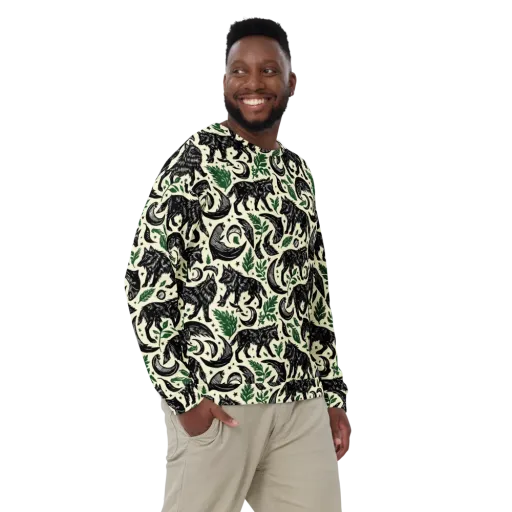 Midnight Foxglove on a Sweatshirt