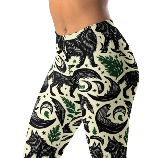 Midnight Foxglove on a Leggings