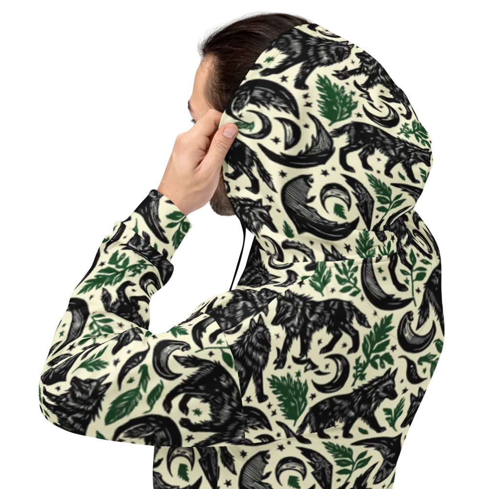 Midnight Foxglove on Hoodie — Back