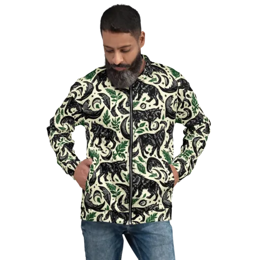 Midnight Foxglove on a Bomber Jacket