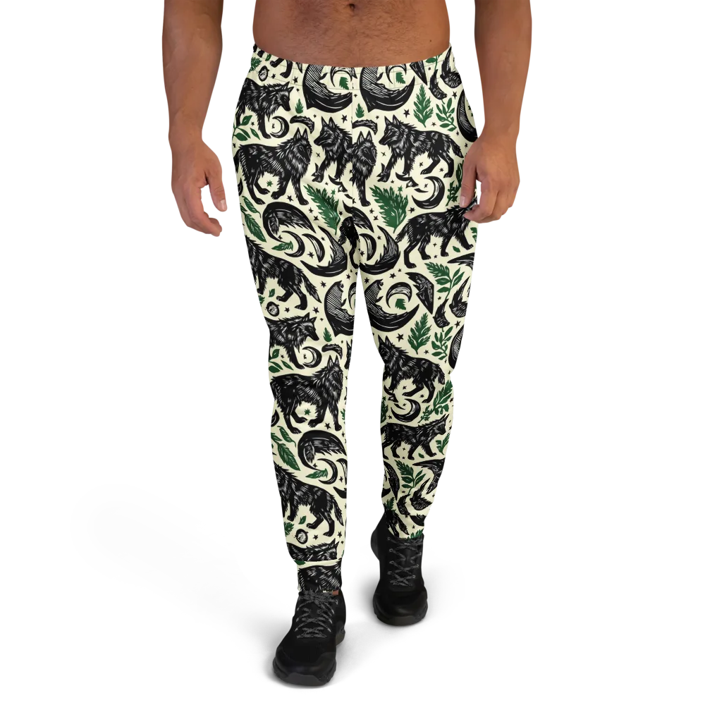 Midnight Foxglove on Men's Joggers — Front