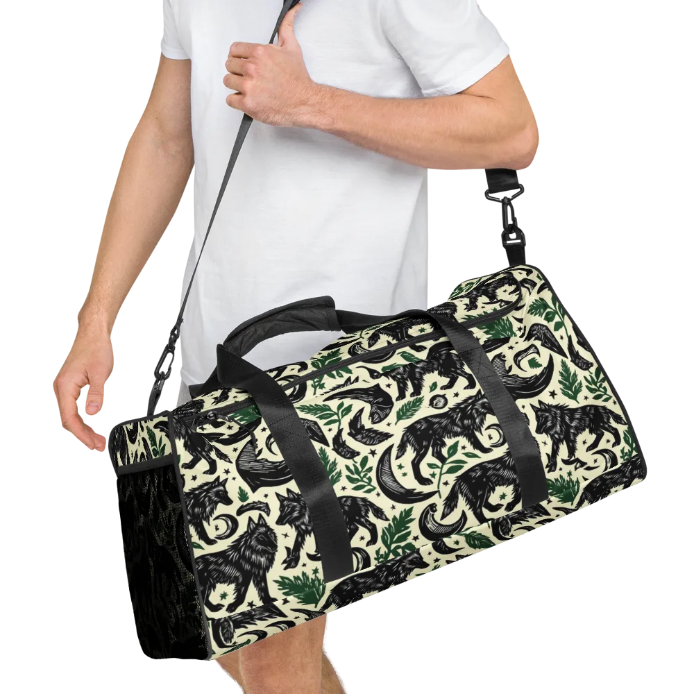 Midnight Foxglove on Duffle Bag — Right Front