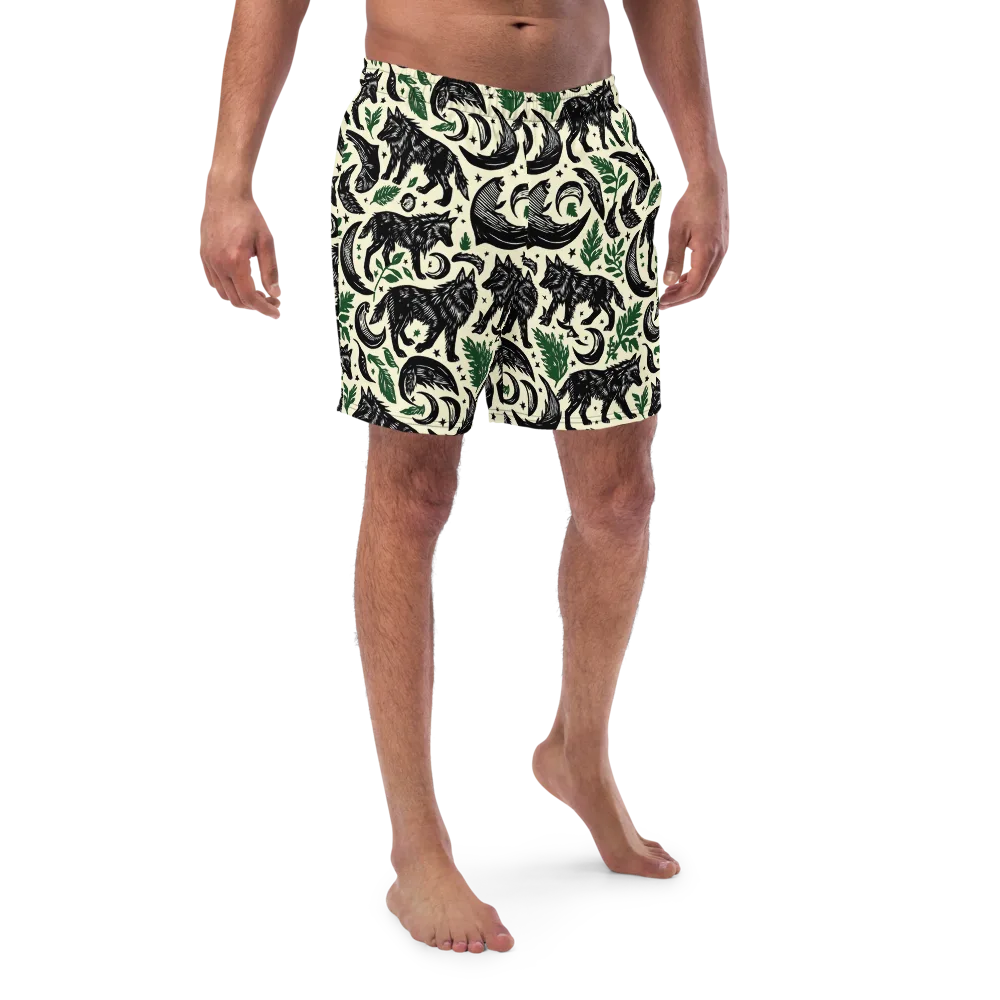 Midnight Foxglove on Swim Trunks — Front