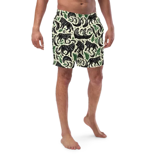 Midnight Foxglove on a Swim Trunks