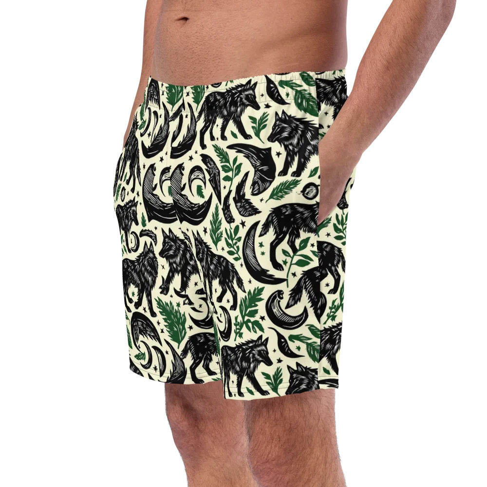 Midnight Foxglove on Swim Trunks — Left Front