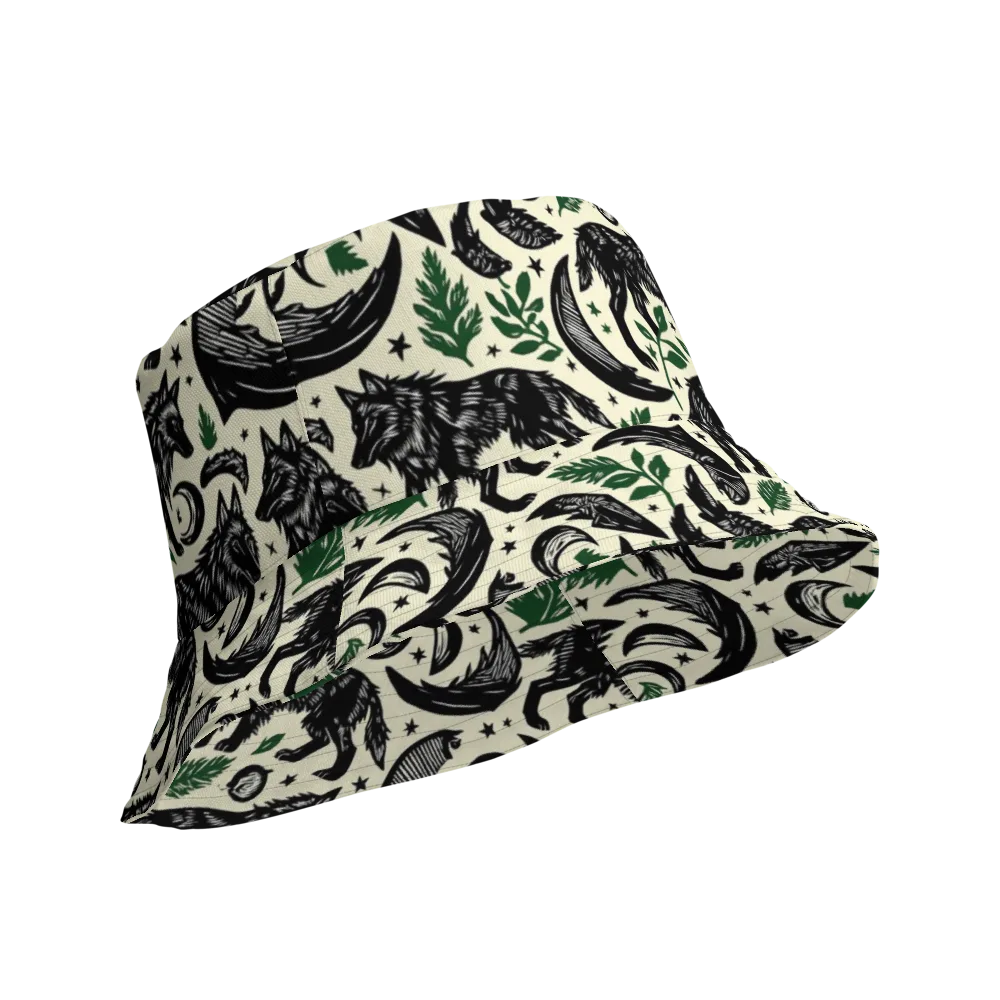 Midnight Foxglove on Reversible Bucket Hat — Product details Outside