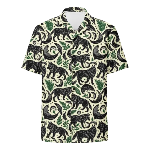 Midnight Foxglove on a Button Shirt