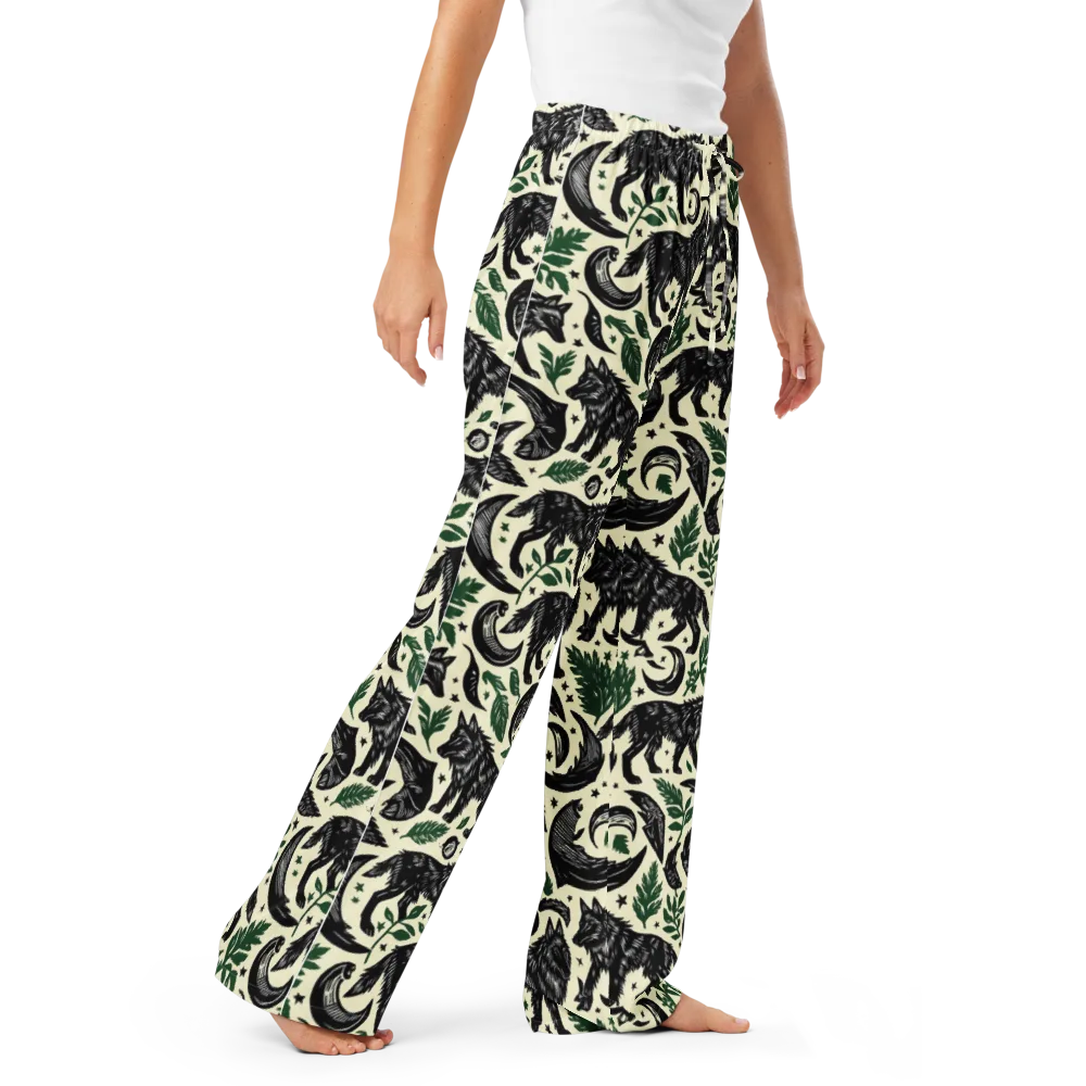 Midnight Foxglove on Women's Pajama Pants — Right Front