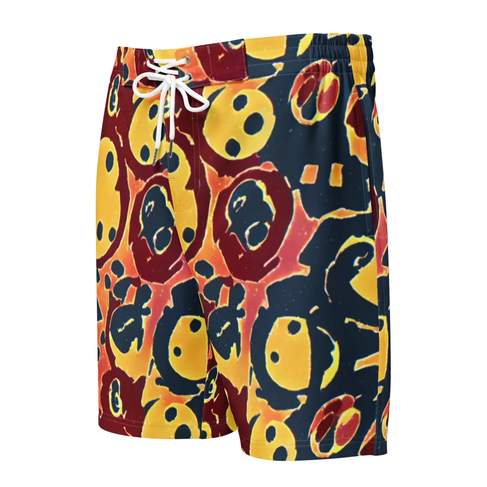 Sunset Silhouette on Men's Board Shorts — Front