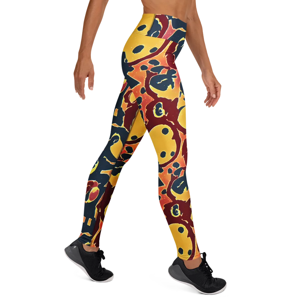 Sunset Silhouette on Yoga Leggings — Right