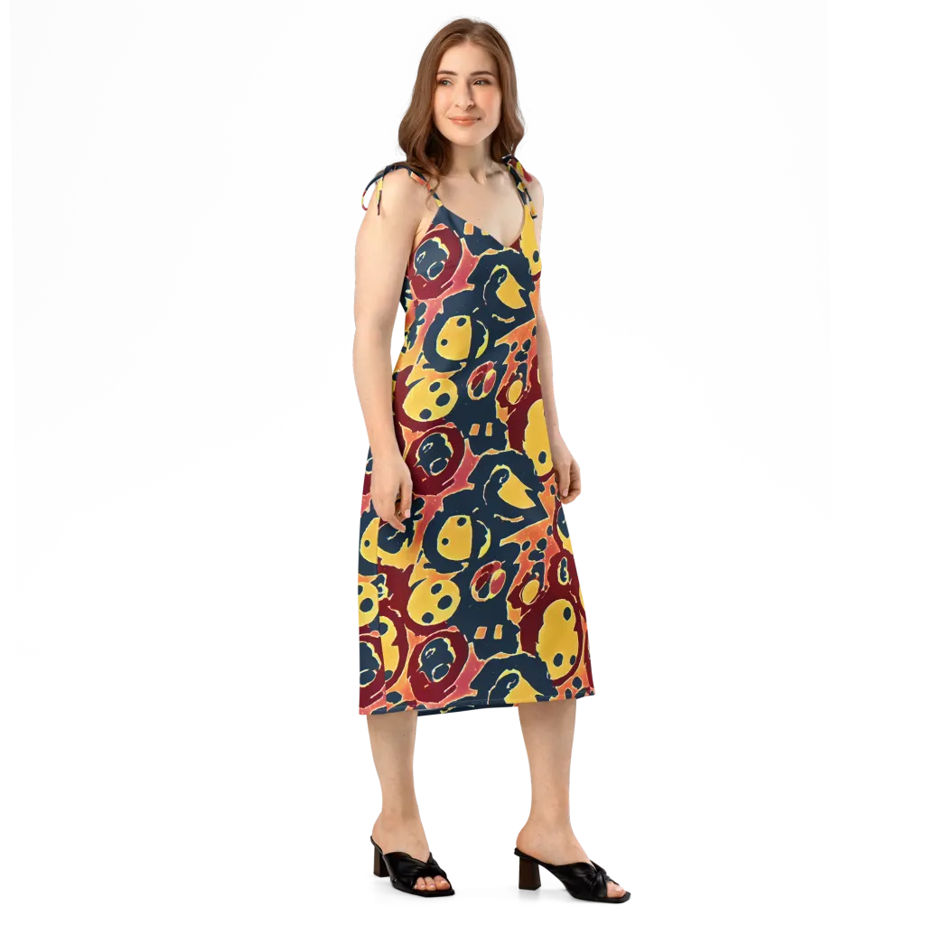 Sunset Silhouette on Slip Dress — Right Front