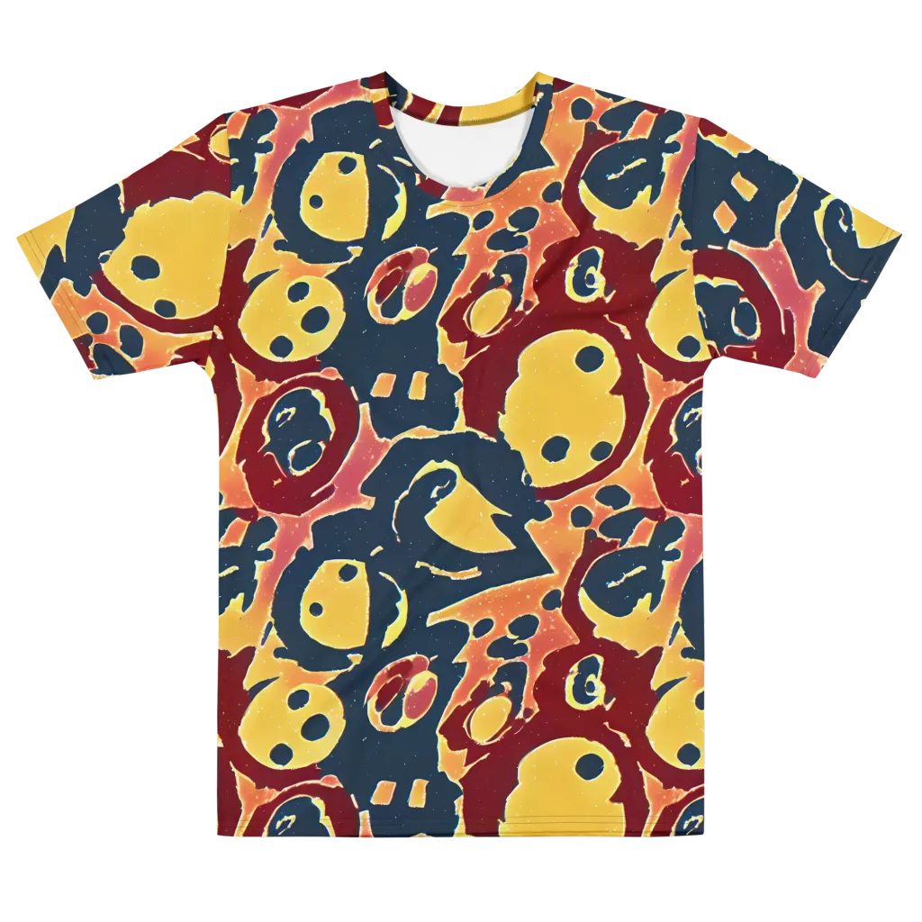 Sunset Silhouette on Men's Cotton Crew Neck T-Shirt — Front