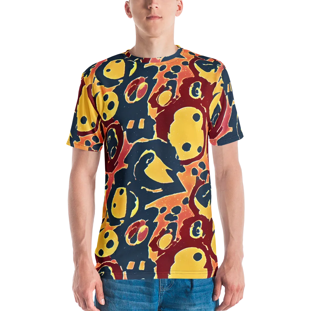 Sunset Silhouette on Men's Crew Neck T-Shirt — Front