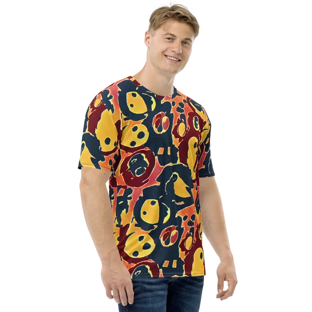 Sunset Silhouette on Men's Crew Neck T-Shirt — Right
