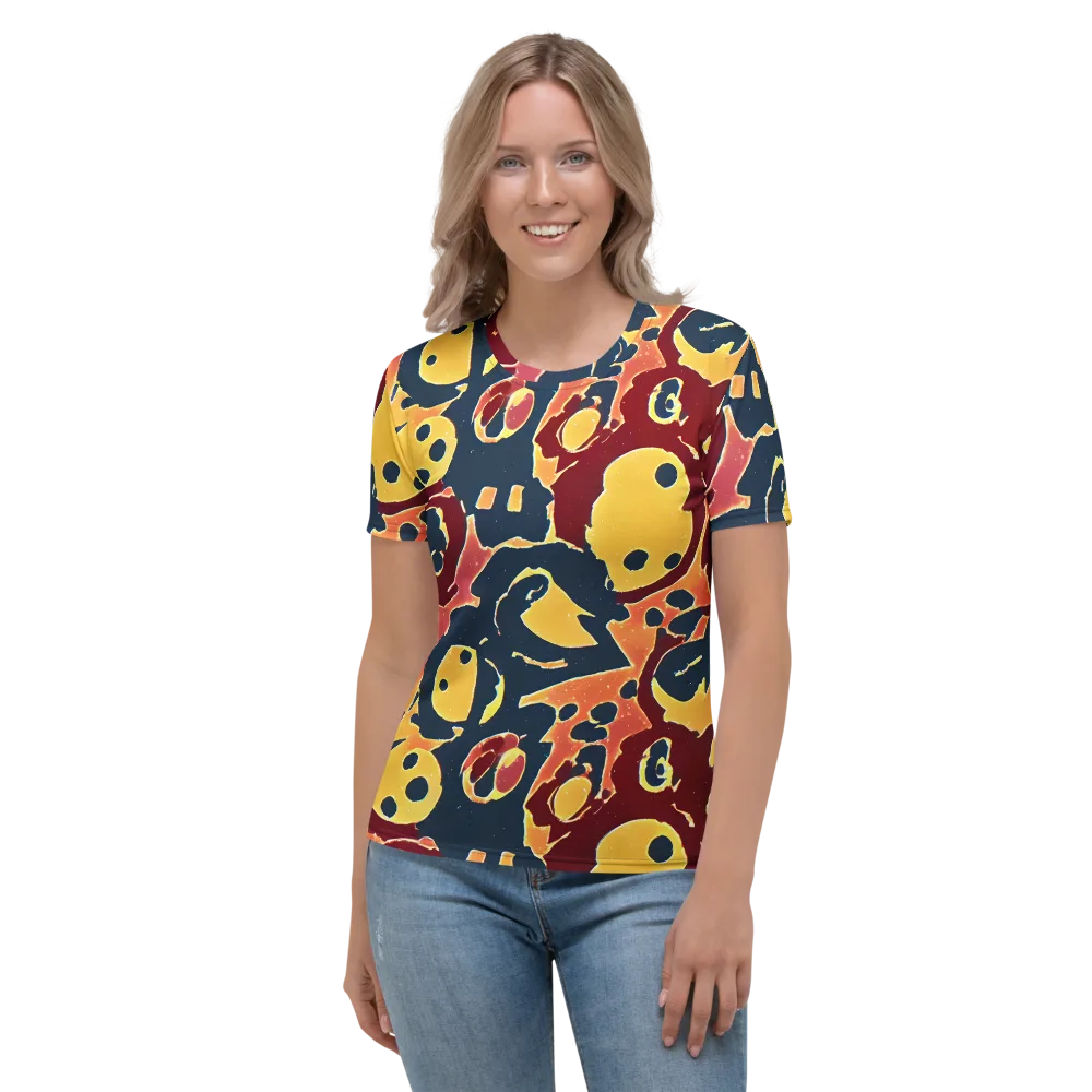 Sunset Silhouette on Women's Crew Neck T-Shirt — Front